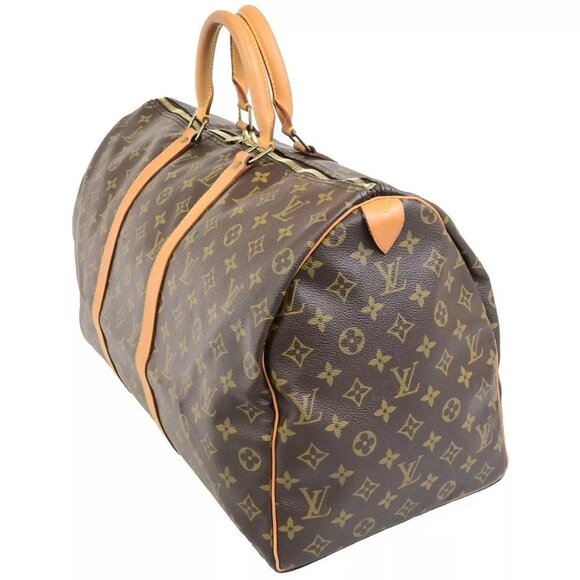 LOUIS VUITTON Keepall 50 Travel Hand Bag Monogram Leather Brown - Picture 6 of 16